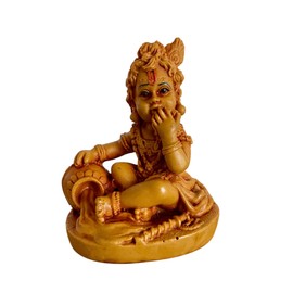 GEMPIRE Baby Krishna Statue 3.4” | Ladoo Gopal Idol for Home Decor & Altar | Small Lord Krishna Sculpture | Spiritual Hindu God Figurine | Krishna Ji Murti for Pooja, Meditation, and Gifting