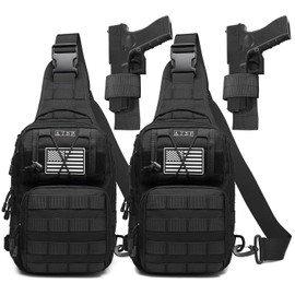 ATBP Tactical Sling Backpack Bag Pack for Men Military One Strap Shoulder Backpack Crossbody Bag With Holster 10 Liters