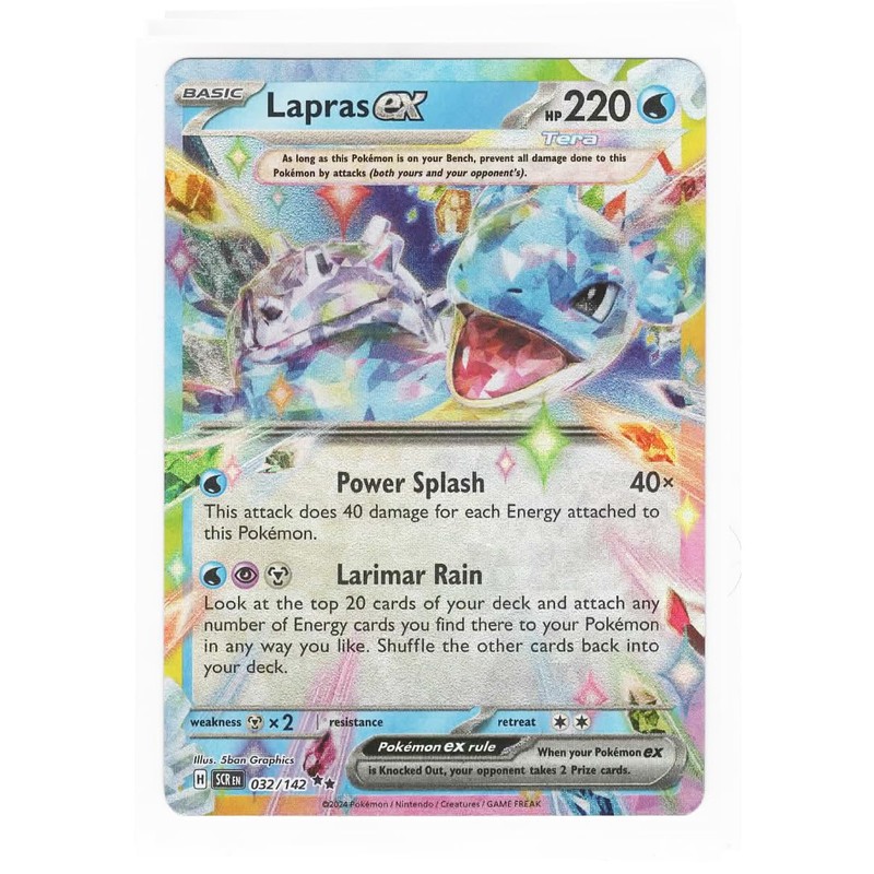 Pokemon - Lapras ex 032142 - Tarjeta doble rara de
