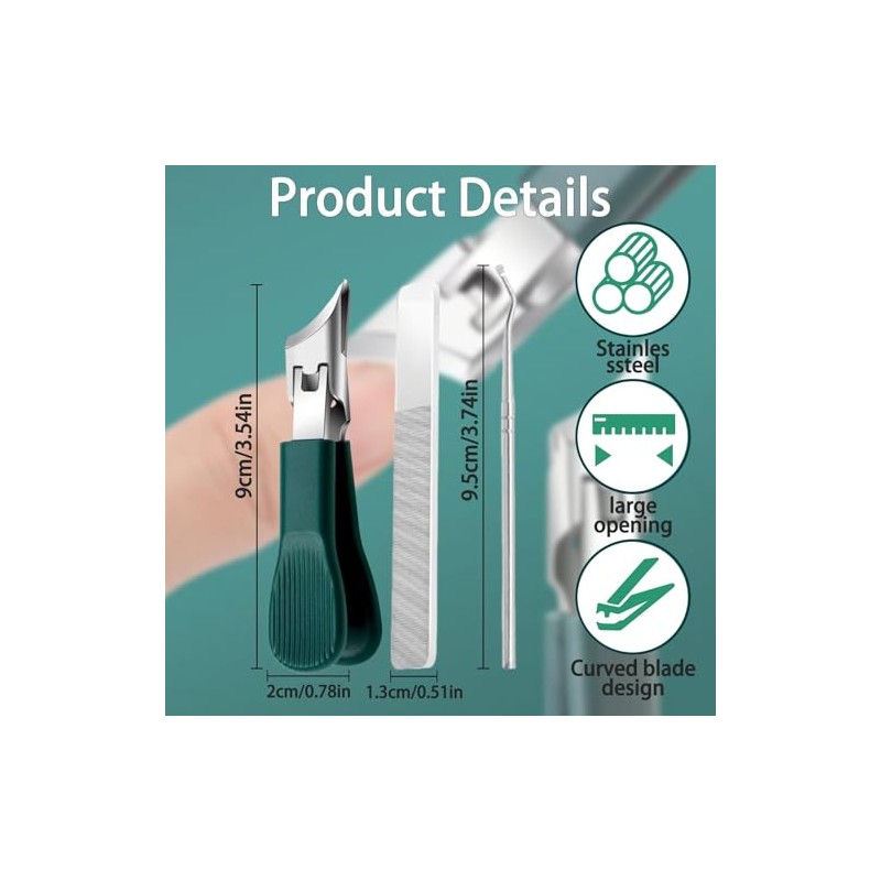 Eagle Beak Stainless Steel Nail Clipper Set for Thick Nails