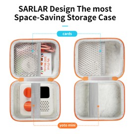 Travel Case for Yoto Mini (2024 Edition), Hard Carrying Case with Odor-Free Felt Fabric for Children, Accessories Kids Audio Music Player, Up to 40 Audiobook Cards, Gray