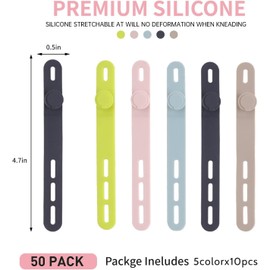 Organizador de Cables Ajustable, Organizadores De Cables, Cable Tie Silicone Bridas de Cable Gestión, Organizador Reutilizable, Elástico Multiusos para Agrupar y Sujetar Cables (25pc colorful)