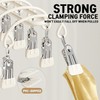 20 Clips Space-Saving Multi-Pants Hangers, Closet Organizers and Storage, Metal