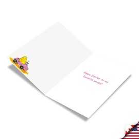 NobleWorks Easter Funny Paper Card with 5 x 7 Inch Envelope (1 Card) Peep Peep 0013
