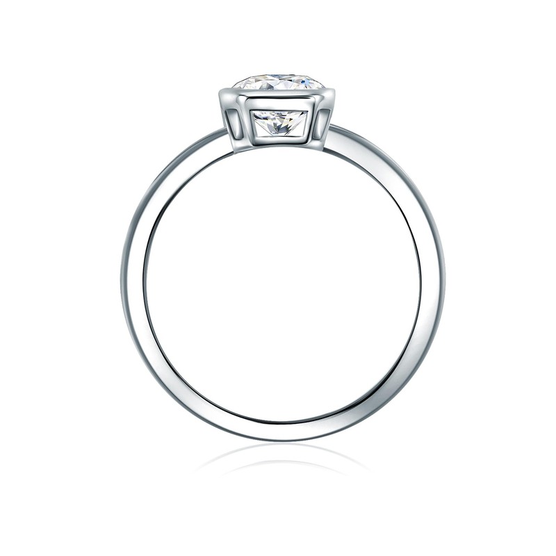 Trilani Women's Solitaire Ring 925 Sterling Silver with Cubic Zirconia