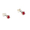 Ruby Sterling Silver 4mm Stud Earrings RST1408151, Sterling Silver