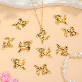 LALAFINA 60 Pcs Horse Pendant Charms 0.98X0.78 Inch Jewelry Making Supplies for Diy Necklaces Bracelets Earrings 2026 Year of the Horse Good Luck Symbol