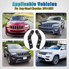 Unbranded For For Jeep Grand Cherokee 2014-2021Car Front Bumper Bracket 2Pcs Hold Mount