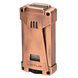 Lotus 83 Triple Jet Torch Lighter – Windproof & Refillable for Cigar (Brushed Copper)