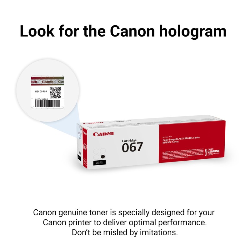 Canon Genuine 067 Black Toner Cartridge Compatible with LBP633Cdw, LBP632Cdw,