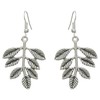 Silver Leaf Dangle Earrings – Nature-Inspired Bohemian Drop Earrings
