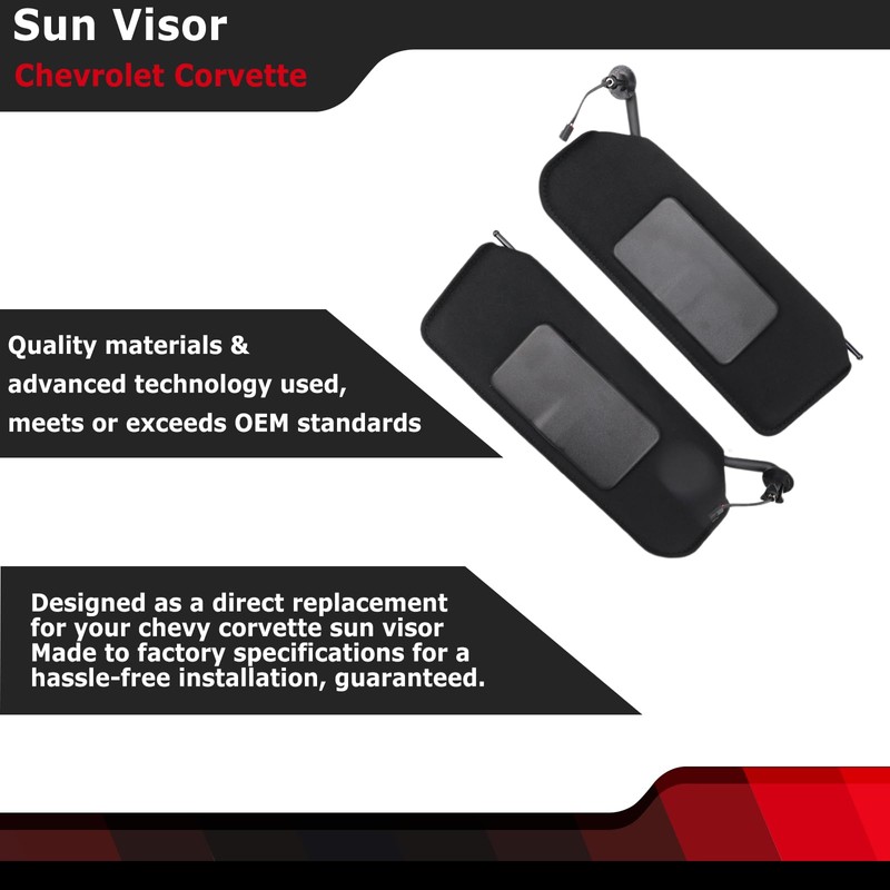 FEXON Driver and Passenger Side Sun Visor with Updated Bright