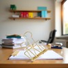 Golden Hollow Long Tail Wire Binder Clips, Paper Binder Large