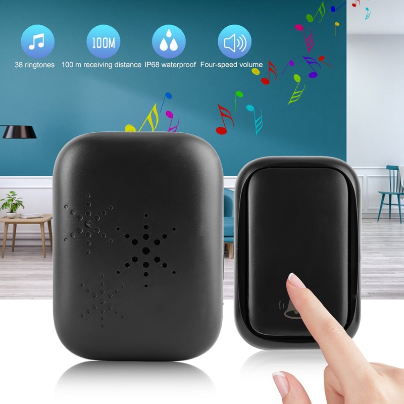 Self Powered IP68 38 Chime Wireless Home Security Electric Doorbell(Model
