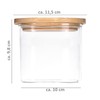 TALK-POINT Glass Storage Jars with Bamboo Lid, Storage Jars, Glass
