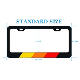 omlkibo Tri-Color 3 Color Aluminum License Plate Frame Cover Holder Compatible with Toyota Vehicle Truck Trailer SUV. (Yellow Red-03)