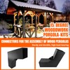 ITeVe.GD 30-Degree Angle Pergola DIY Bracket Kits,2-Way L-Shaped Woodwork Brackets