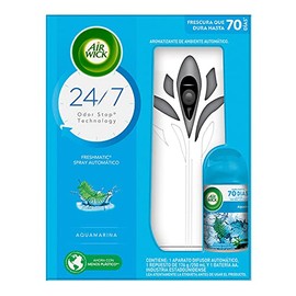 Air Wick® Freshmatic® Aparato Aromatizante De Ambiente Automático, Aroma Acquamarina, y Repuesto de 250 ml