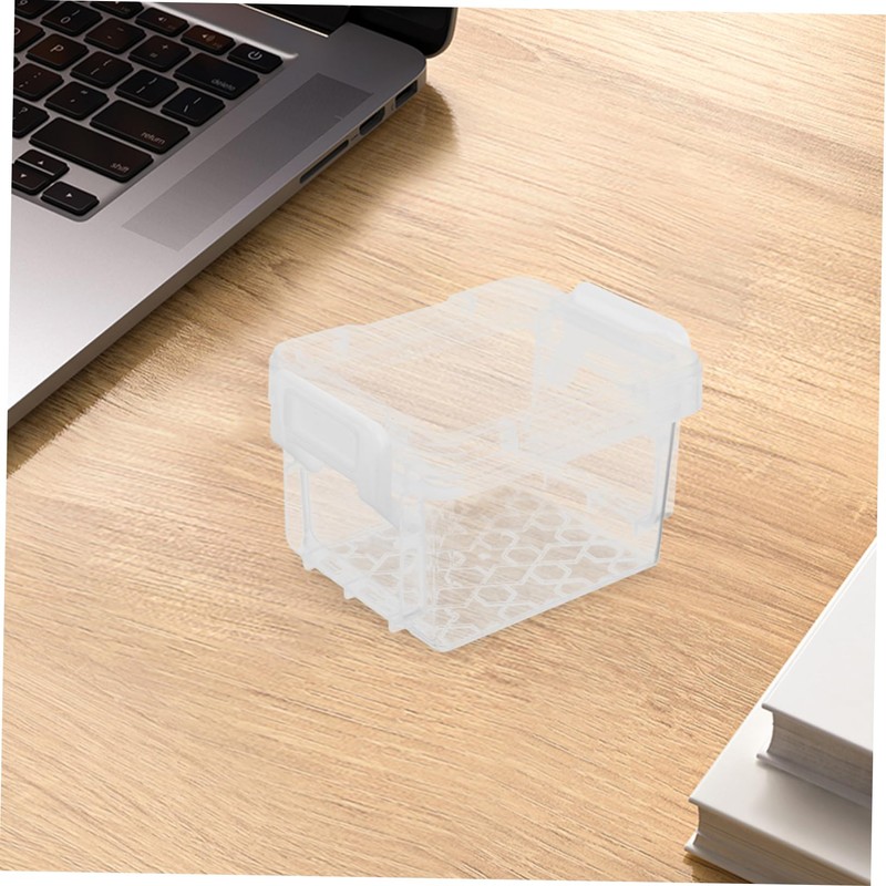 Gatuida 5pcs Clear Stackable Storage Boxes Portable Plastic Organizers for