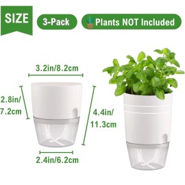 Thorkok 3.2 Inch Self Watering Planters Plastic Planter 3.2'&apos