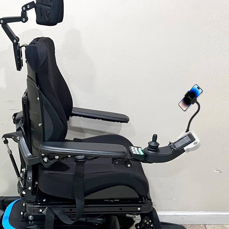 WSBXBB Phone Holder for Permobil Power Wheel Chair(Models: PJSM), Adjustable