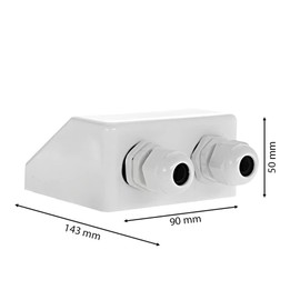 Offgridtec© Roof Guide 2-Way Heavy Duty White ABS for Cable Outer Diameter 3-12 mm for Motorhome Caravan Boat Solar