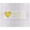 60ct - Wedding Invitation Return Address Labels in Gold Foil