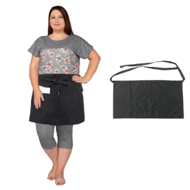 King Mills Unisex Waist/half Bistro Server Aprons with Pockets. Plus Size Apron XL XXL or Waist W40+,extra Large and Long, Black, Plus Size