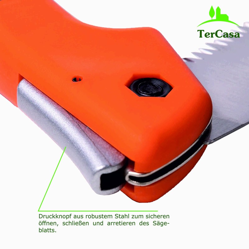 TerCasa® Folding Hand Saw, Garden Folding Saw with Safety Lock,