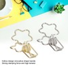 100pcs Binder Clips Gold Silver Flower Shape Metal Hollowed Long
