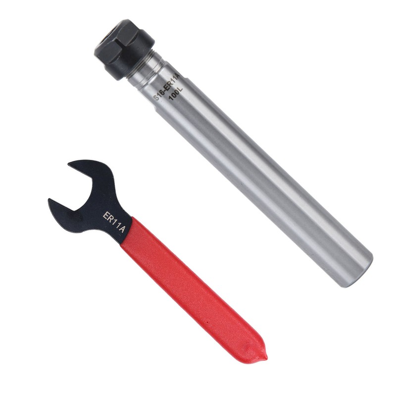 Straight Shank Tool Holder ER11 Collet Extension Rod CNC Lathe