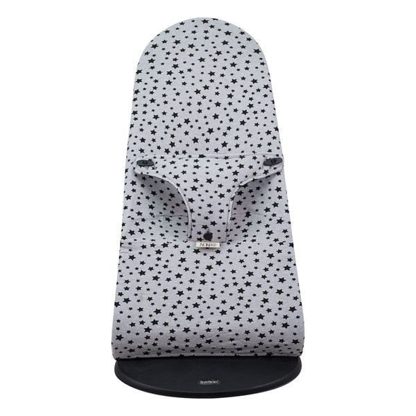 JYOKO Kids Cover Liner Compatible with Baby Bouncer Babybjorn Soft, Balance, Bliss and Mini (Black Star, Cotton)