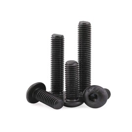 BOZONLI Hex Bolts High Tensile Round Allen Head Machine Screws Hex Socket Button Bolts Black, M8×16mm,10 pcs