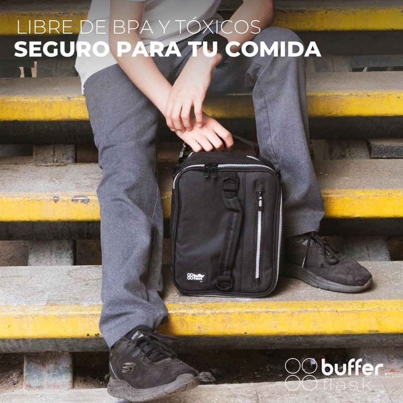 Buffer Flask Lonchera Térmica Grande Expandible para Adultos Amplia -