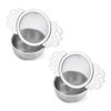 2 Pcs Tea Strainer with Bowl, Stainless Steel Tea Strainer,