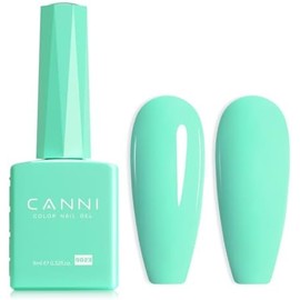 CANNI- Esmalte de uñas en gel verde pastel, 1 pieza de esmalte de uñas en gel verde claro salvia, esmalte de uñas en gel de color verde lima menta
