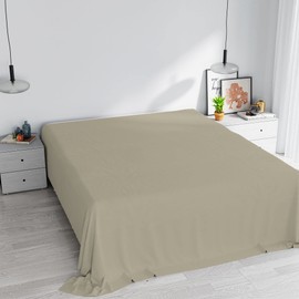 Max Color Top Sheet, 100% Cotton, Taupe, Maxi Double