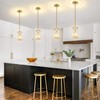 YSHomeStunn Gold Crystal Pendant Lights Kitchen Island 2-Pack Pendants Light