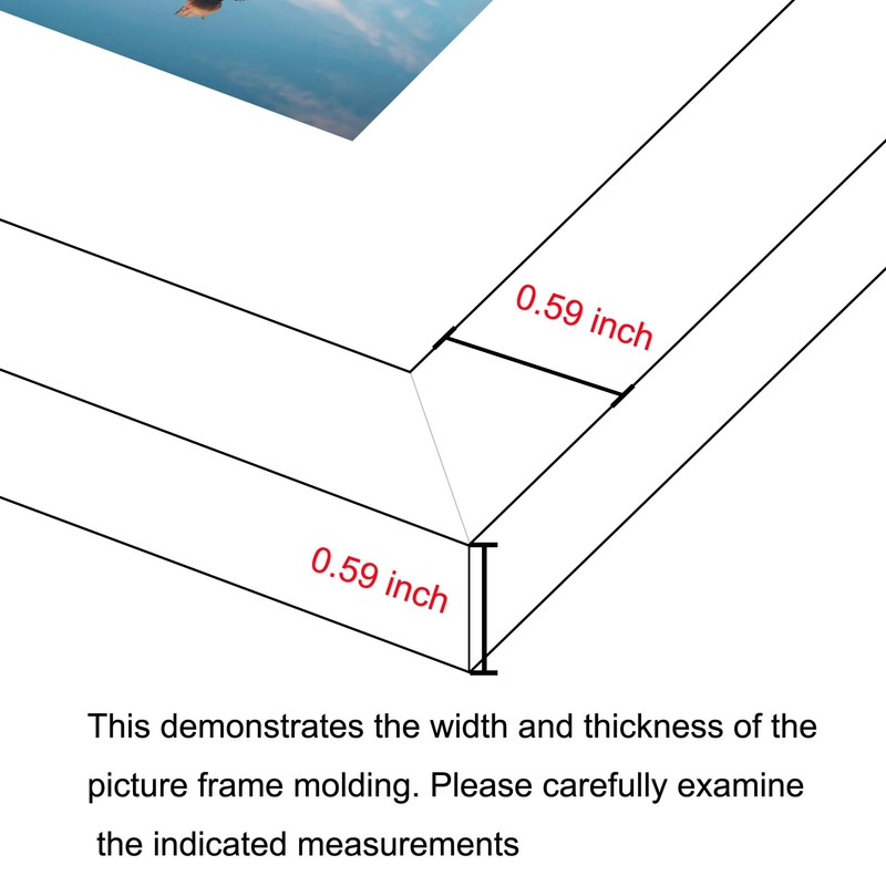 BESCRCL 12x16 Frame Wall Hanging Picture Frames, Gold, 1 Pack