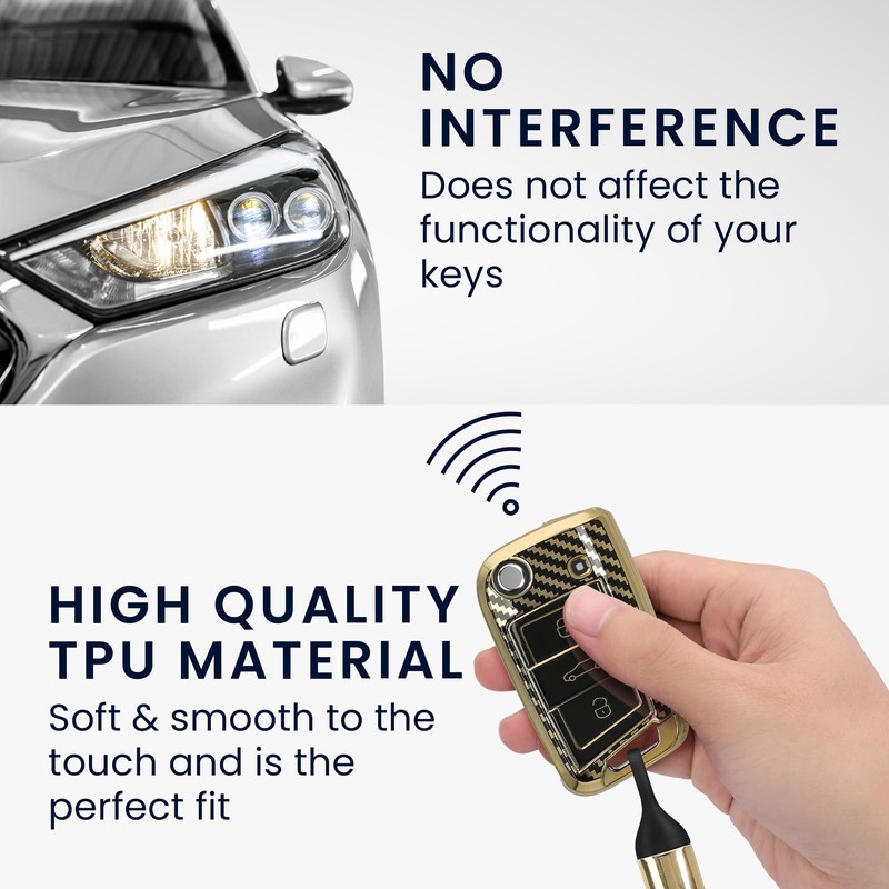 kwmobile Car Key Case Compatible with VW Golf 7 MK7