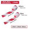 LeaGerous 4 Rolls Hazard Warning Safety Stripe Tape 2”x 36