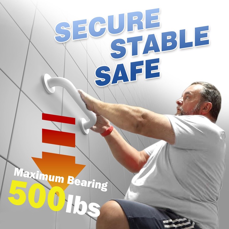 Bathroom Safety Grab Bars Stainless Steel (2Pack) 12-Inch 1.25" Diameter