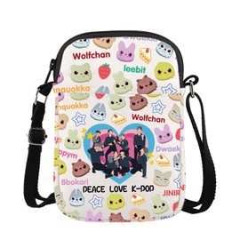 AATOP Kpop Group Crossbody Bag Kpop Fan Gift Kpop Menber Themed Gift Kpop Lover Gift Kpop Gift For Women Kpop Music Shoulder Bag (LOVE K-P 1cb)