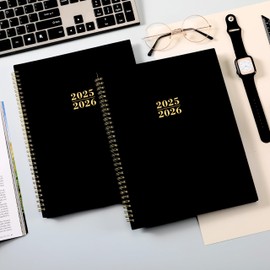 2025-2026 Academic Planner - Academic Planner 2025-2026, Jul.2025 - Jun.2026, 9"x11", 2025-2026 Weekly and Monthly Planner with Colorful Sticky Tabs + Class Schedules + Contacts + Calendars + Twin-Wire Binding - Black