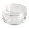 JTshop- 10mL Empty SMALL PLASTIC CLEAR JAR Container for Cosmetic/Craft/Travel/Lip Balm (6 Jars)