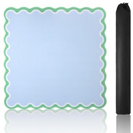 TIASUSAN Blue Mahjong Mat (31.5” x 31.5”) with Black Carrying Bag, Anti-Slip, Noise-Reducing Mahjong Mat for Table, Poker, Board Games, Dominoes, and Card Games