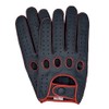 Riparo Genuine Leather Reverse Stitched Full-Finger Driving Gloves (Medium, Black/Red
