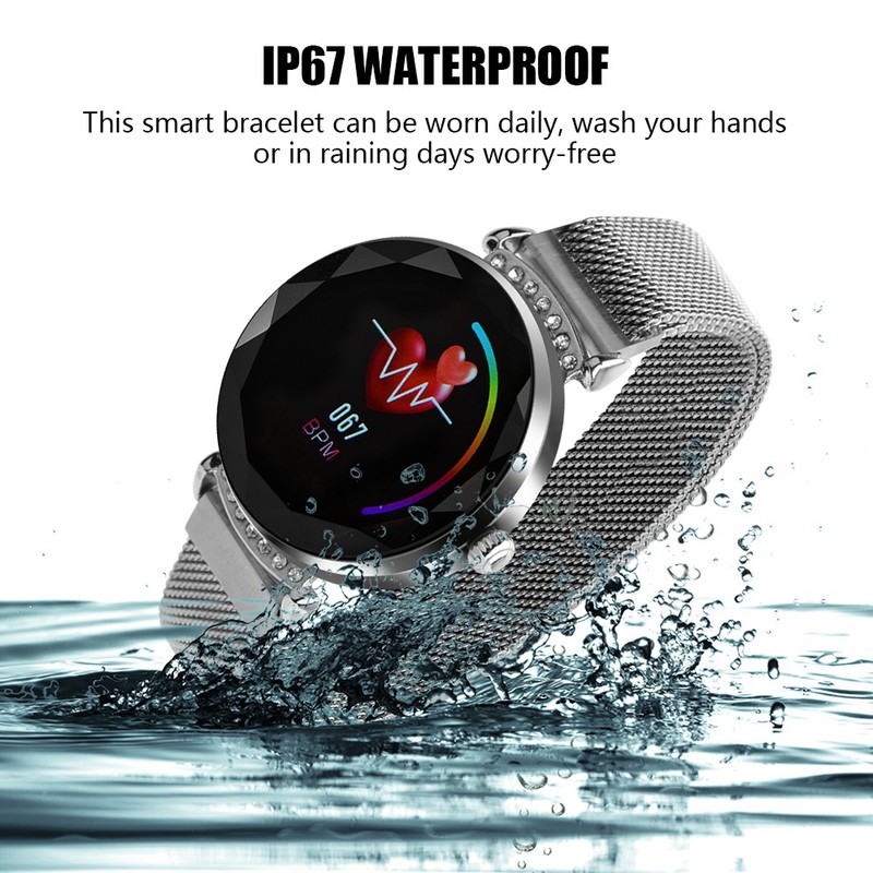 Smart Sports Watch Bracelet Bluetooth Waterproof Heart Rate Monitor Women