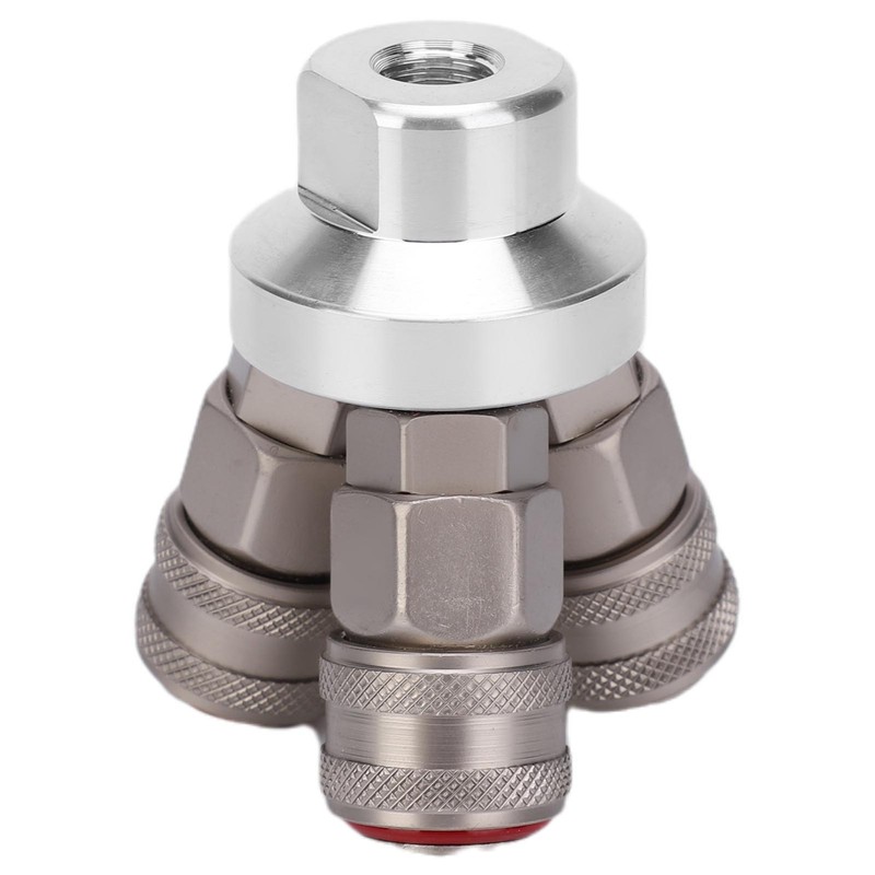 3 Way Connector Chrome Plated Pneumatic Component Carbon Steel G1/4in