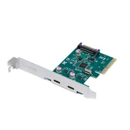 Donkey pc PCI Express Card with 2 Ports USB 3.1 Type C PCI Express 4X Expansion Card for 2 USB 3.1 Superspeed Ports with Type C Supports Windows 10